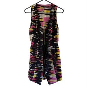 Silk Tie Front Mini Dress